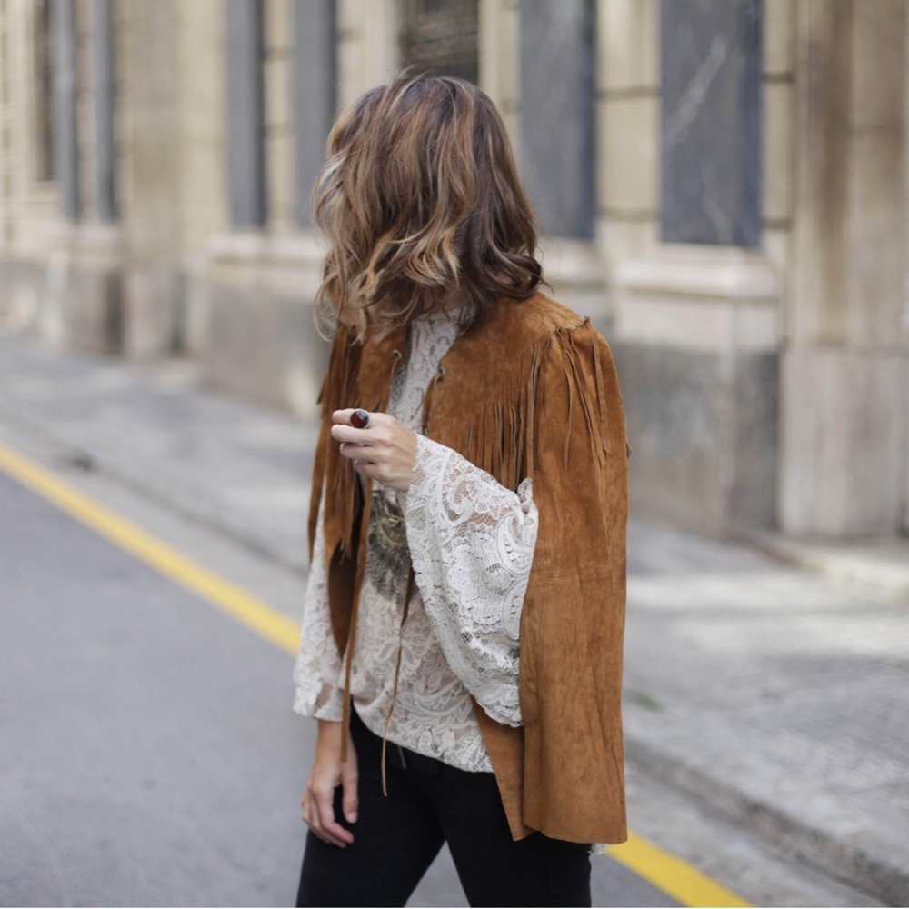 Zara blogger fav leather cape coat